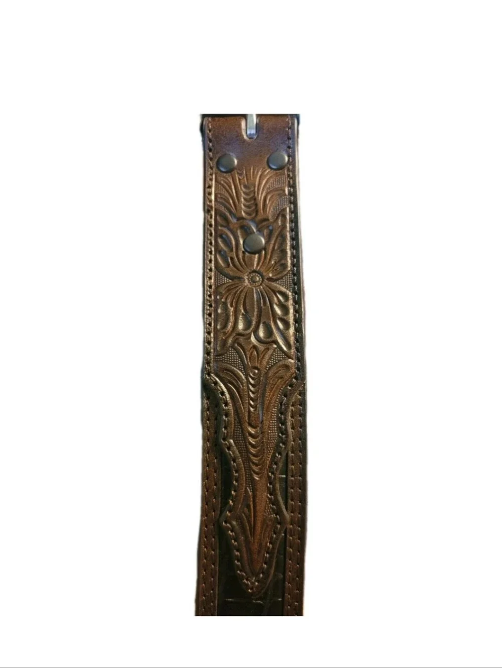 Two Western Leather Belts Embossed Men's Size 32 Cowboy Rodeo NWOT ARIAT & F&L